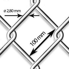 Pletivo oborové Zn - drôt Ø 2,8mm; oko 100mm; výška 100cm