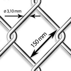 Pletivo oborové Zn - drôt Ø 3,10mm; oko 150mm; výška 100cm