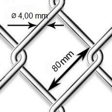 Pletivo oborové Zn - drôt Ø 4,0mm; oko 80mm; výška 100cm