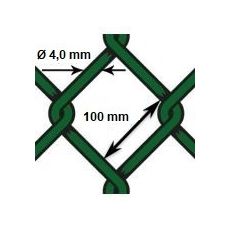 Pletivo oborové PVC - drôt Ø 4,0mm; oko 100mm; výška 100cm