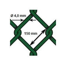 Pletivo oborové PVC - drôt Ø 4,0mm; oko 150mm; výška 100cm