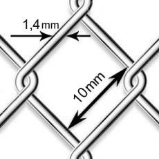 Pletivo pozinkované Zn - drôt 1,4mm; oko 10mm; výška 100cm